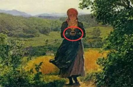 100多年前的油画里出现智能手机，是穿越者涂鸦吗？