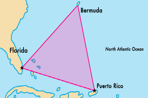 百慕大三角谜团原因：位置，地图，神奇和最近