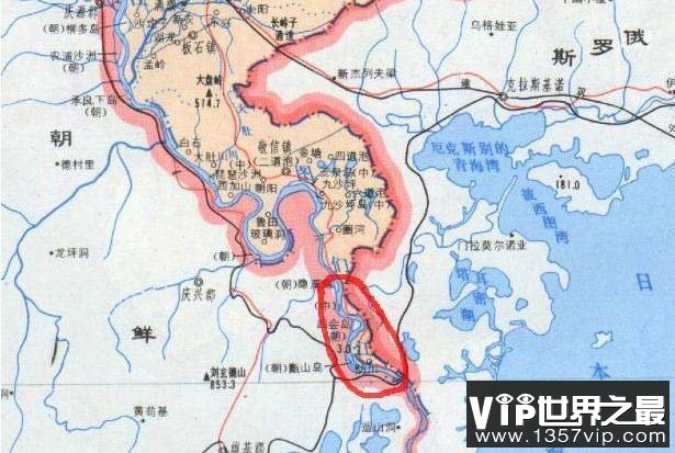 中国最窄的领土