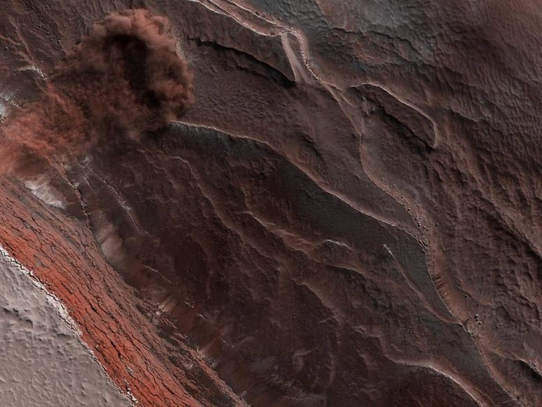 火星上的雪崩
