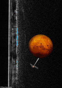 科学家用雷达探测发现火星极地冰层下有一个液态水湖泊