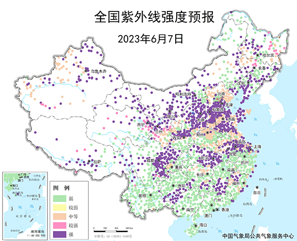 2023高考天气地图：我国大部气温舒适利发挥 江南华南等地需防雨