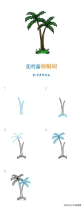 棕榈树怎么画好看（如何画棕榈树-）(8)