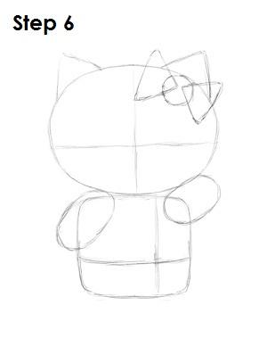 凯蒂猫画法教程（下面来学习用16步绘制凯蒂猫衣服色红）(6)