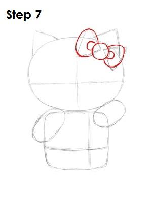 凯蒂猫画法教程（下面来学习用16步绘制凯蒂猫衣服色红）(7)